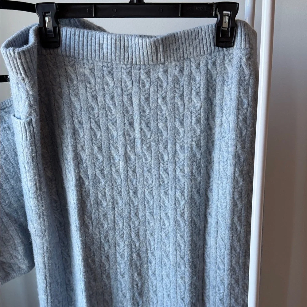 Future Collective Gray Knit Cropped Sweater + Skirt Set - Picture 6 of 8